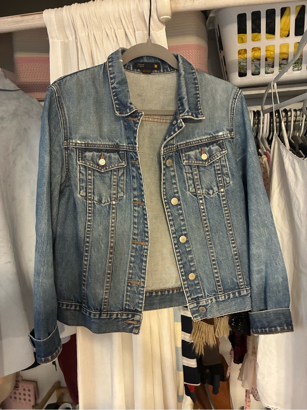 J. Crew Light Blue Distressed Denim Jacket